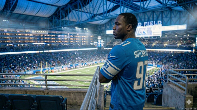Detroit Lions fan reflecting on Detroit’s defensive philosophy under stadium lights