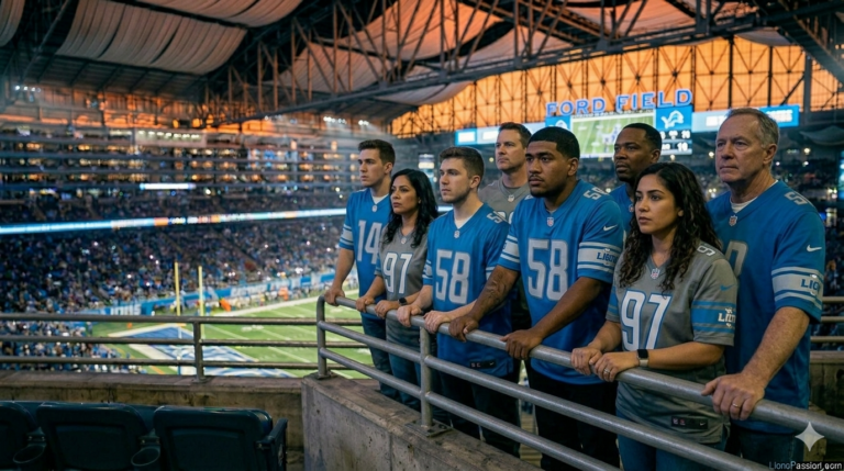 Detroit Lions fans representing the culture behind the team’s rise