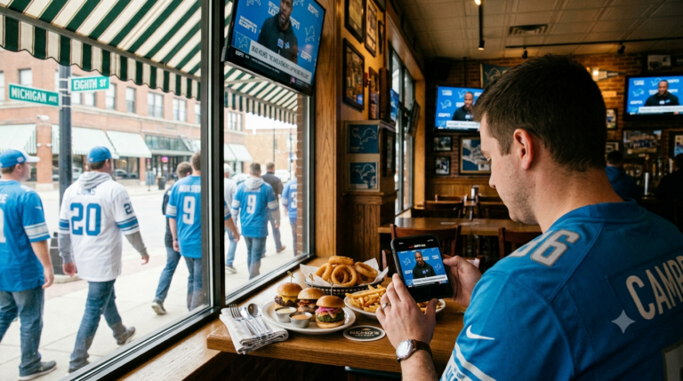 Detroit Lions general manager Brad Holmes watches training camp after adding veteran linebacker Devin White.