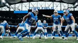 Jahmyr Gibbs Dan Campbell Training Camp